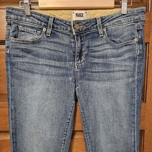 PAIGE "Jimmy Jimmy Skinny" in Tigerlily Size 27 Mid Rise Straight Leg